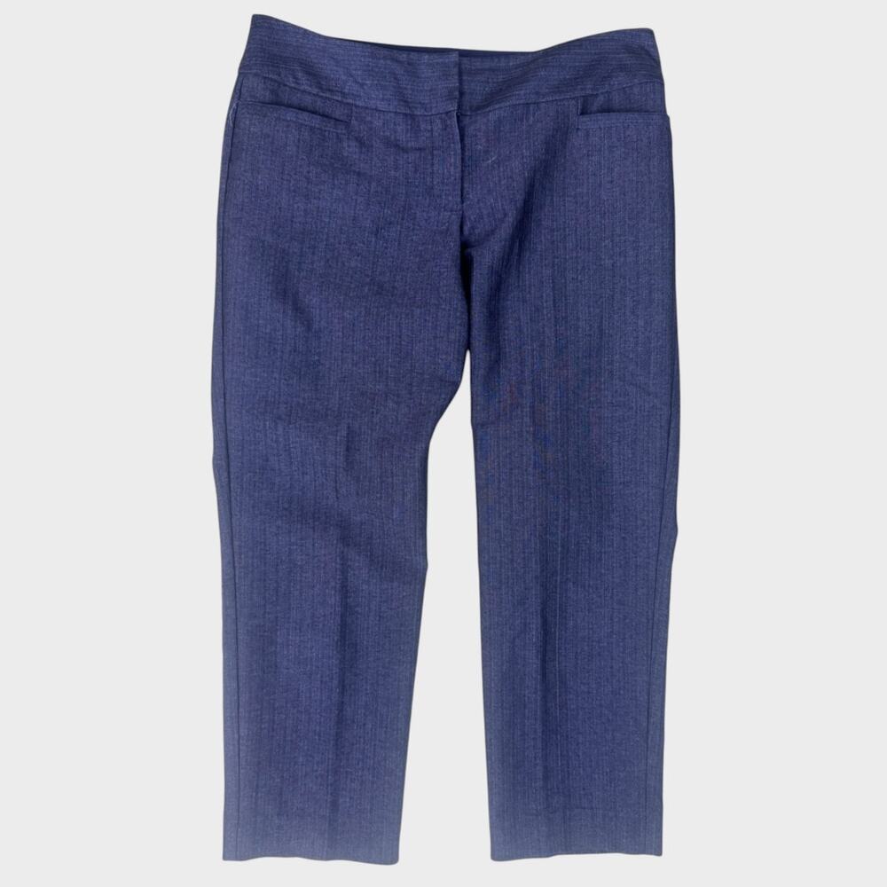 The Limited Drew Fit Size 6 Capri Blue Pants Polyester Rayon